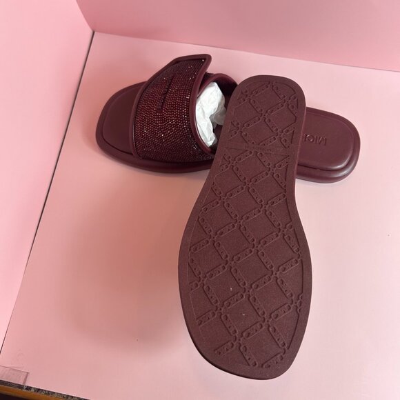 MICHEAL KOR  SUKI SUEDE CRYSTAL SLIDE (9) - Picture 6 of 14